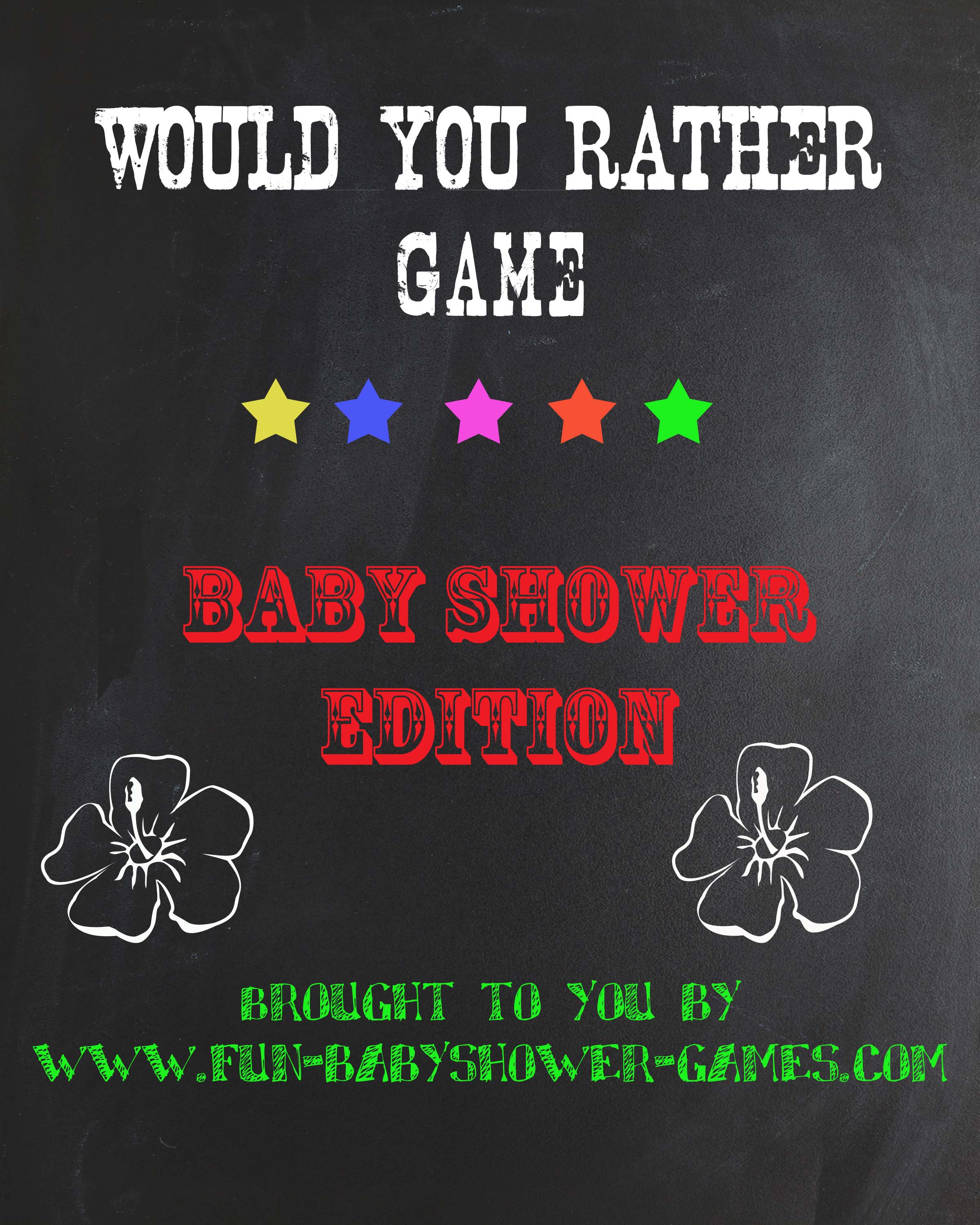 Baby Shower Would You Rather Game
