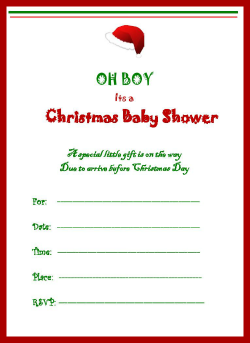 boy christmas baby shower invitation