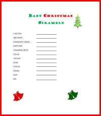 baby christmas scramble game