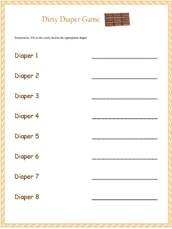 Baby Shower Game Card Templates