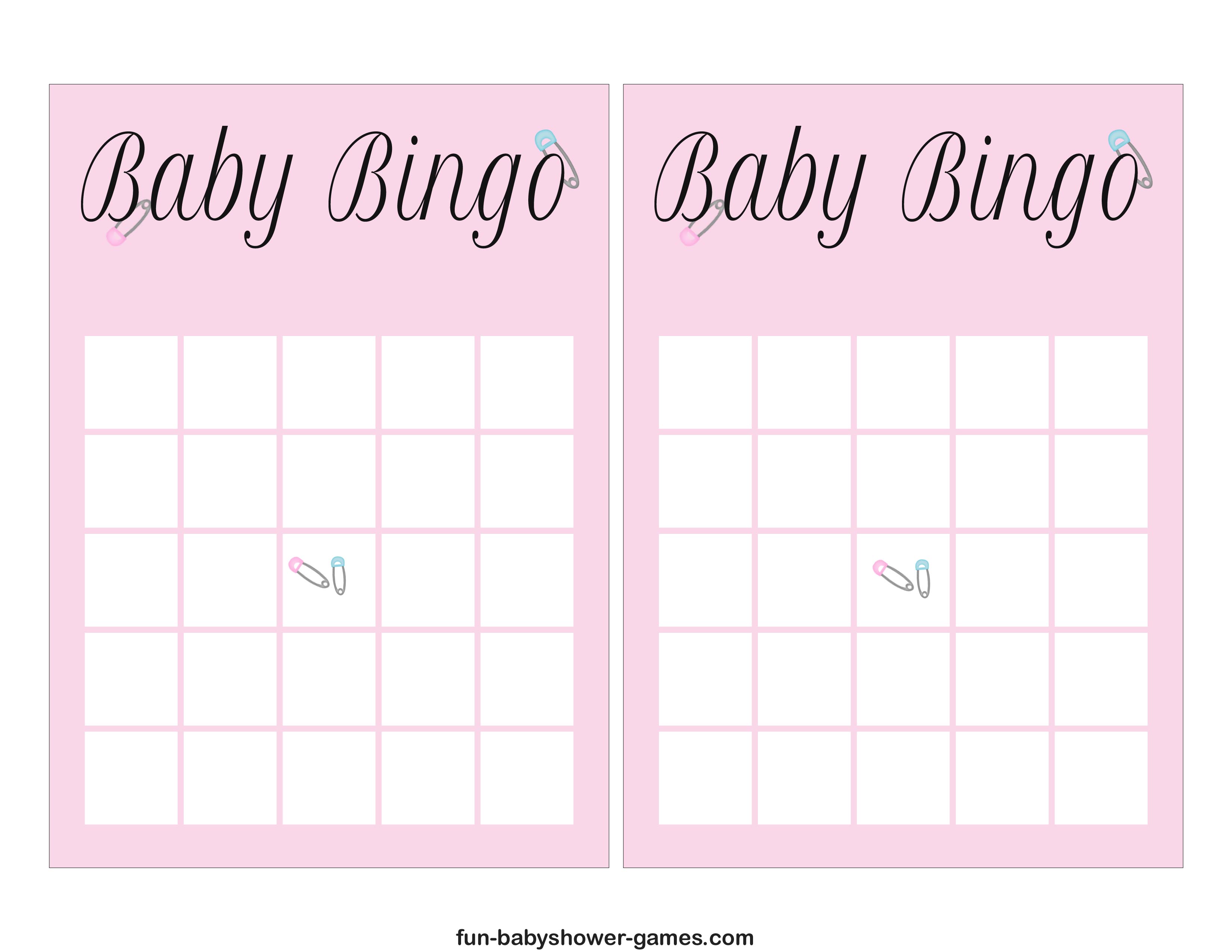 girl baby bingo