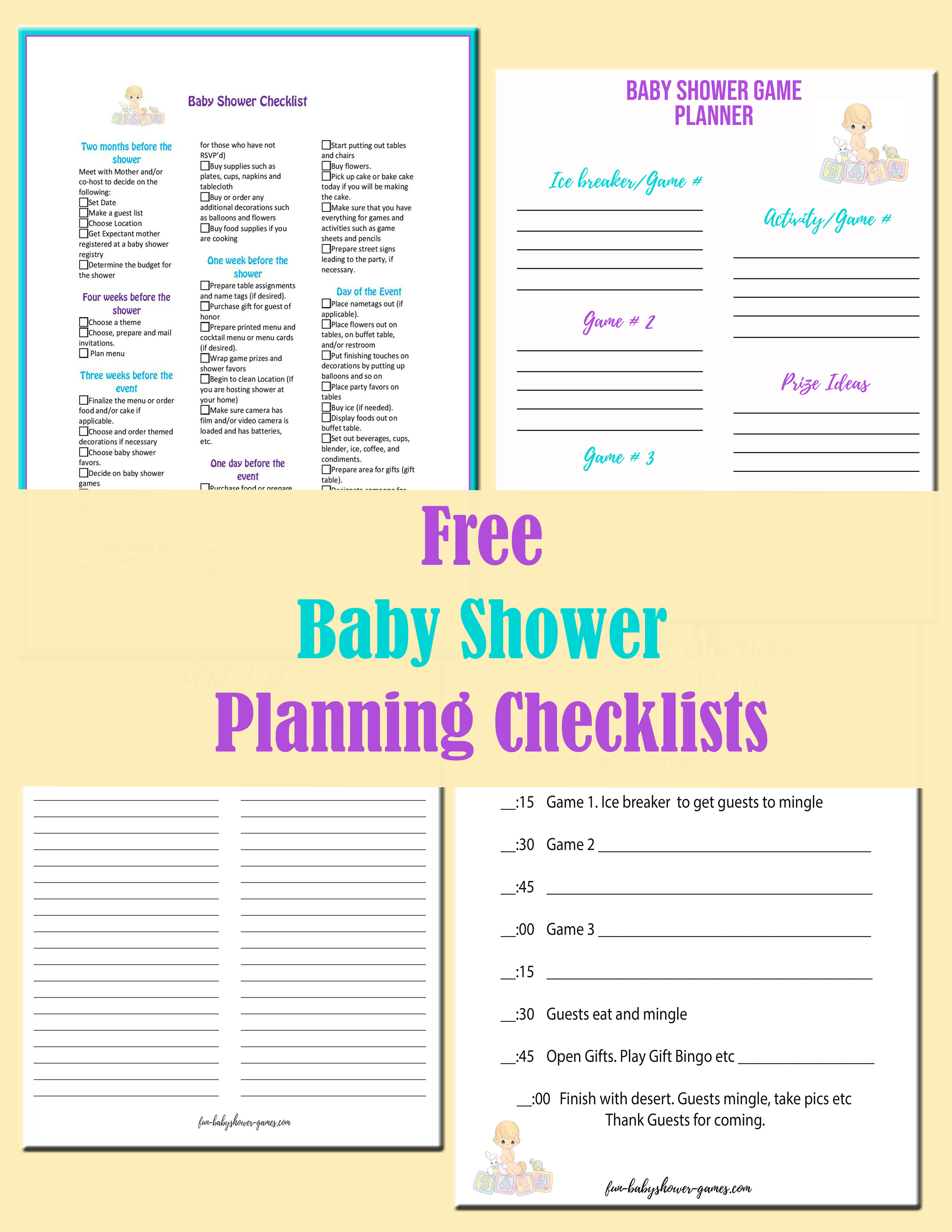 baby shower checklists