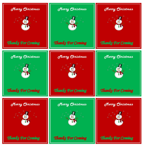 christmas baby shower favor tag