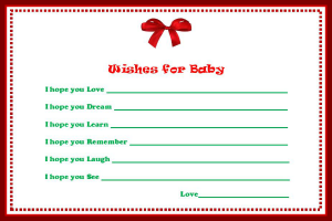 baby wish card