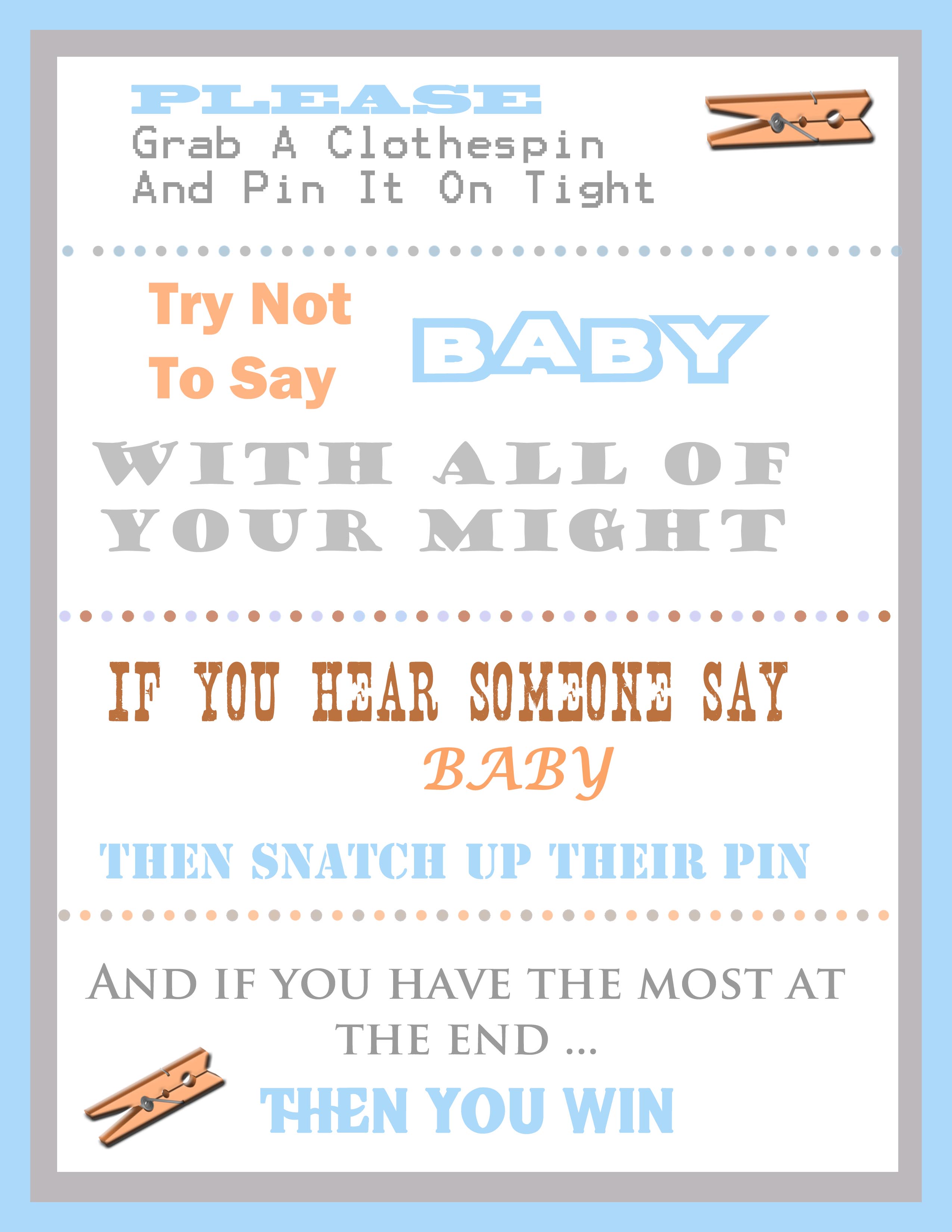 Free Printable Little Man Baby Shower Clothespin Game