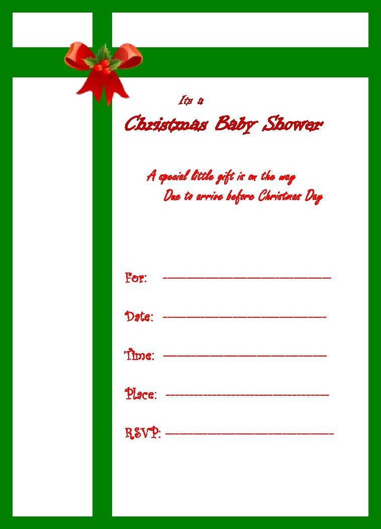 baby shower christmas invite