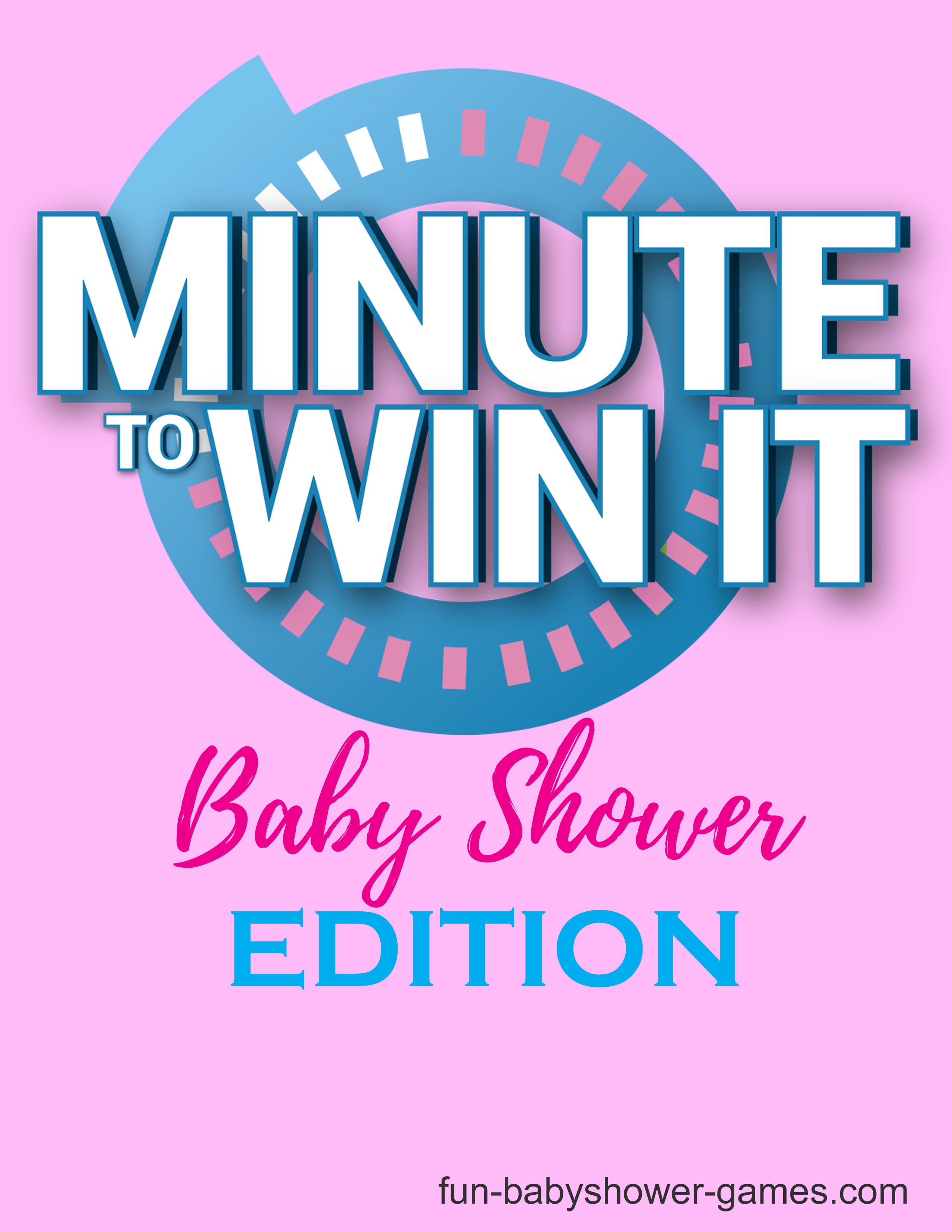 Minute to win it baby shower games are fun and easy to plan and play. Perfect for coed showers