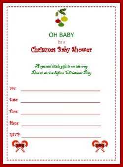 baby shower christmas invite