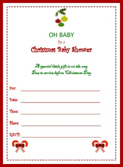 baby shower christmas invite