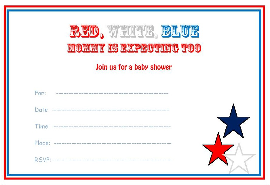 free 4th of July baby shower invitation