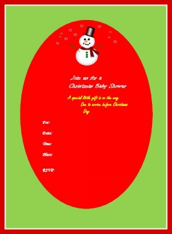 christmas baby shower invitation